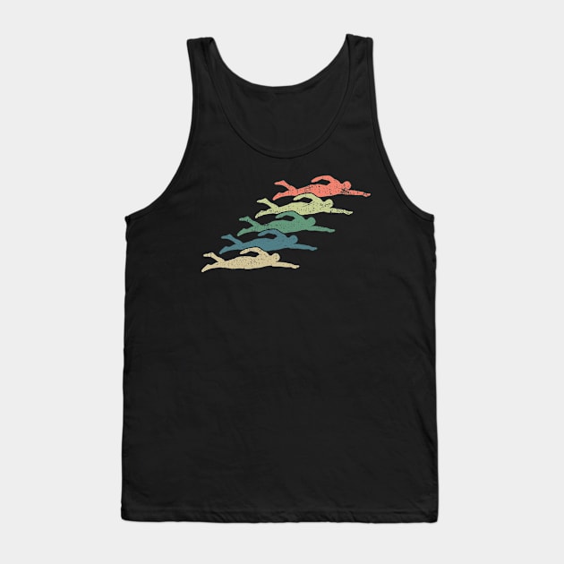 Swimming Swimmer Vintage Tank Top by KAWAIITEE